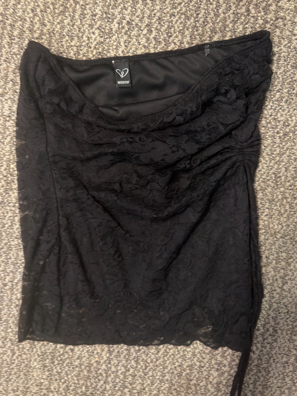 Windsor Black Lace Strapless Tube Top